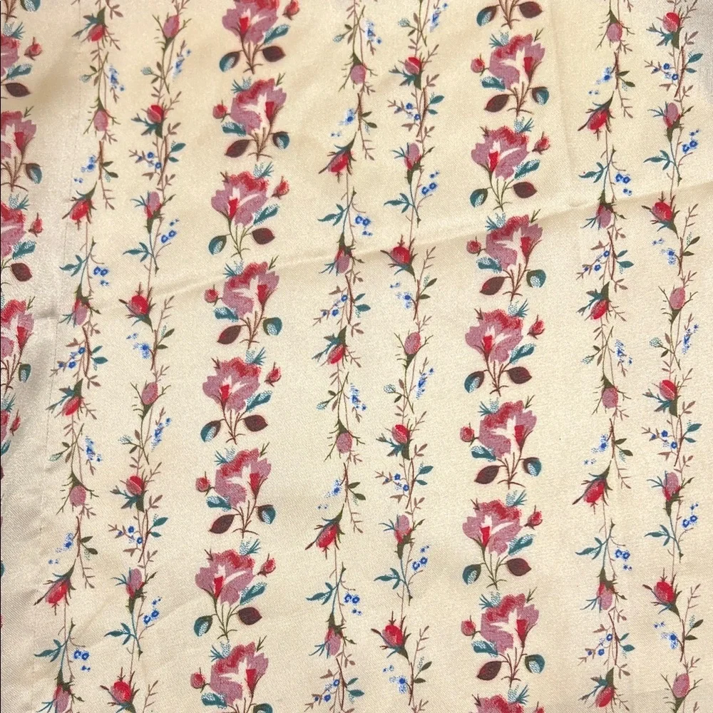 Gucci Floral Silk Scarf with Red and Green Stripe - Picture 6 of 6